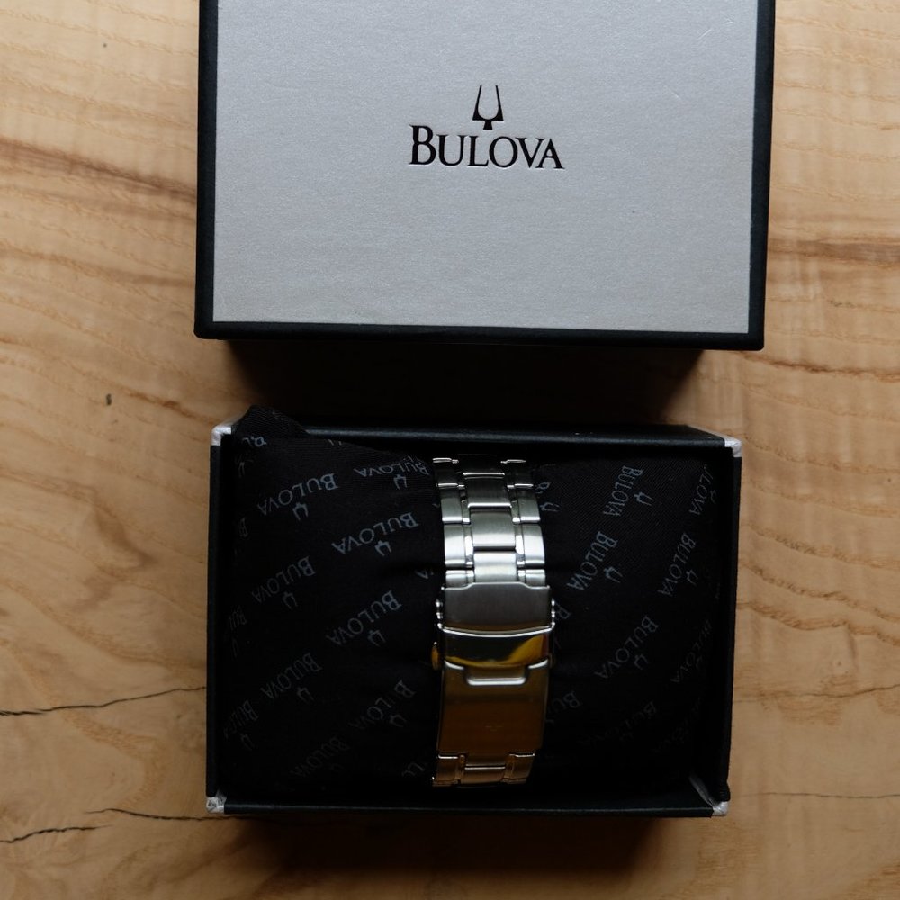 Bulova Marine Star Skeleton Automatic 21 Jewels Silver Tone Men's Watch - Picture 9 of 12